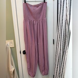 AE Sunchaser Knit Smocked Jumpsuit